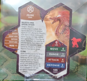 Heroscape : Zelrig (Aquilla's Alliance) Battle Card Only VG - Picture 1 of 2