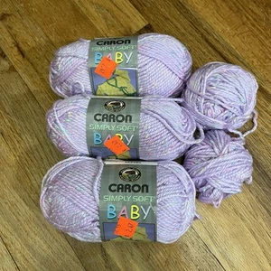 Caron Simply Soft Baby Yarn - Sweet Orchid - 8.5oz - Lilac with Multicolor Fleck - Picture 1 of 4