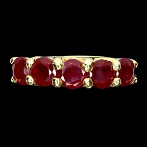 Black Friday 925 Sterling Silver Ring Round Ruby 5mm Natural Jewelry Size 7 - Picture 1 of 13