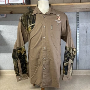 Columbia “Prairie Dog Jihad” Tan/Camo Shooting Shirt Men’s XL Outdoor Hunting - Picture 1 of 5