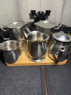 Jarra de crema/tetera/salsa vintage de acero inoxidable 18-8 varias marcas Foto 1 de 4