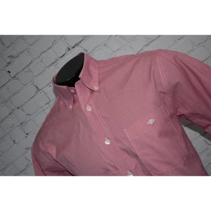Orvis Country Dress Shirt Mens Size Medium Classic Pink Plaid Short Sleeve - Picture 1 of 5