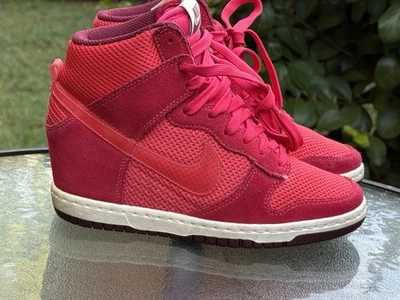 Nike Dunk Sky Hi Force Women’s Size 5 Red Hidden Wedge Shoes 644877-600 - Image 1 of 4