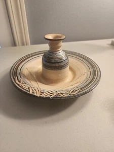 Studio Art Pottery Taper Candlestick Holder Makers Mark - Picture 1 of 6