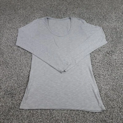 Fabletics Shirt Womens XL Gray Heather Marl Yoga Athletic Train Gym Run Jog Lift - Image 1 of 4