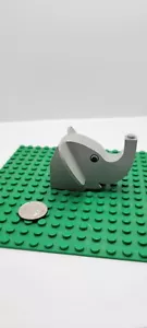 Lego Animal Head Parts Gray Elephant Head - Picture 1 of 3