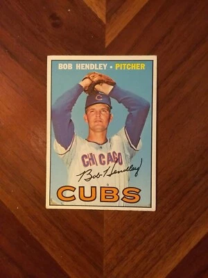 1967 topps chicago cubs Bob Hendley Card 256 - Image 1 of 2