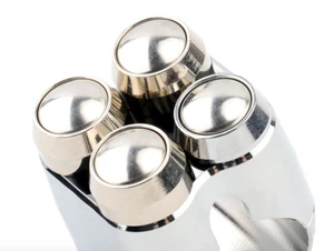 MARINE 1" 25MM QUAD WATERPROOF POWER SWITCH 1-MOMENTARY 3-LATCH1NG-SILVER - Picture 1 of 5