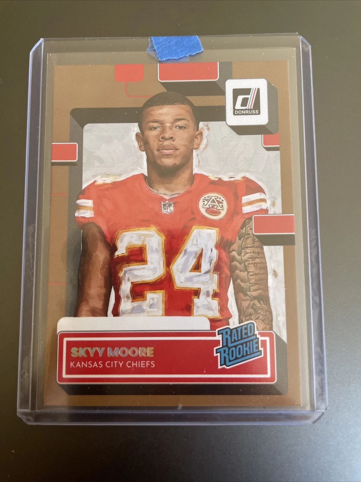 2022 Donruss Skyy Moore Canvas Portrait Bronze #/100 Rookie Chiefs RC