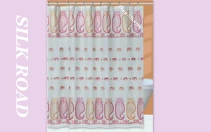 Creative Bath Shower Curtain SILK ROAD Elephants 70 x 72 - Picture 1 of 3