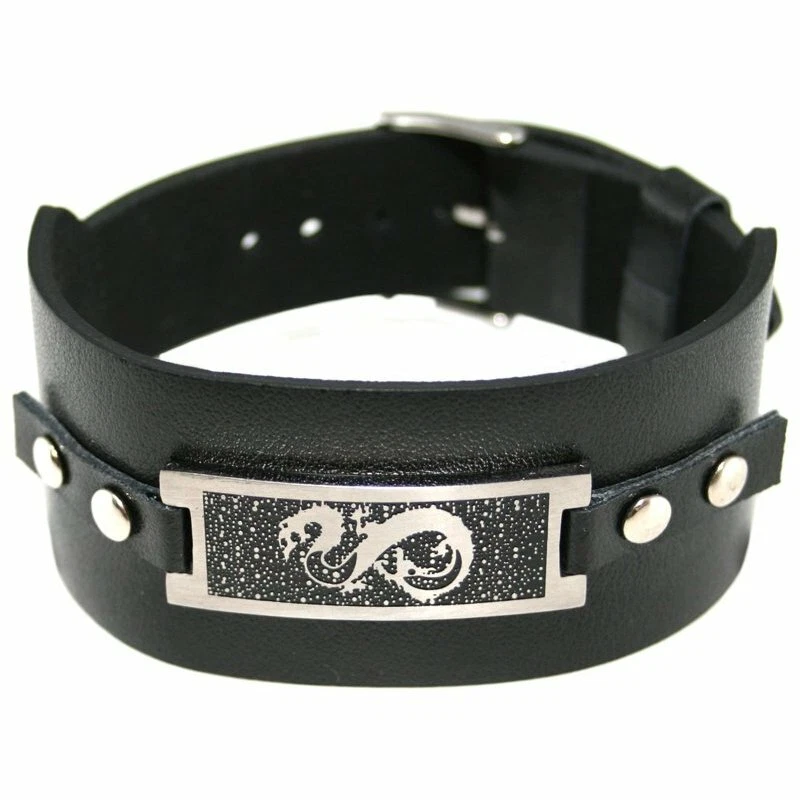 Lederarmband Edelstahl Schlange, Leather bracelet stainless steel snake - Bild 1 von 1