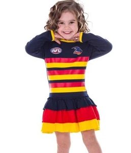 AFL Girls Adelaide Crows Long Sleeve Dress with Frills Brand New Stock - Picture 1 of 2