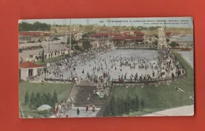 VINTAGE DAS BADEBAD AM SUNNYSIDE BEACH TORONTO KANADA POSTKARTE - Bild 1 von 2