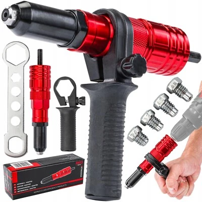 Adattatore Rivettatrice su Avvitatore con Manico Ergonomico Testine Sostituibili - Immagine 1 di 4