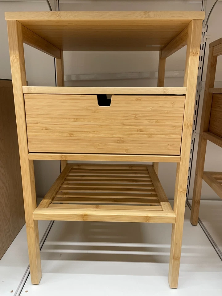 Mesita de Noche Ikea NORDKISA, Bambú 15 3/4x15 3/4" 604.476.77 - NUEVA Foto 1 de 2