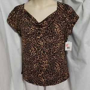 Liz & Co. Damen. Neu mit Etikett. Weiche Bluse mit Animal-Print; quadratischer Kuhausschnitt. Größe 2X - Bild 1 von 13
