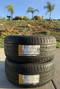 Set of TWO BRAND NEW 255/35R20 97W Pirelli P Zero PZ4 Luxury PNCS Foam Tires - Picture 1 of 13