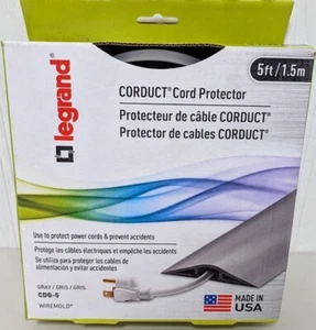 Protector de cable sobre piso Legrand Wiremold CDG-5 Corduct 5 pies 1 canal - gris - Imagen 1 de 3