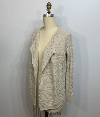 Cárdigan Suéter Athleta Lana Merino Tejido con Cable XS Foto 1 de 4