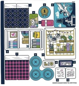 New LEGO Sticker Sheet For Set 41740 Aliya's Room - Picture 1 of 1