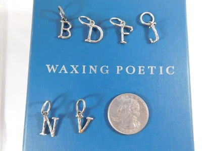 Waxing Poetic Sterling Silver FREE VERSE Insignia Initial Charm Pendant - Image 1 of 3