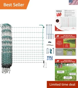 Rugged 168' Electric Poultry Fence for Chickens & Ducks - 48" High Safety Enc... - Picture 1 of 11