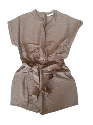 TAMARIS Damen Overall kurz Jumpsuit Culotte grau-beige NEU Größe 34 40 42 - Bild 1 von 2