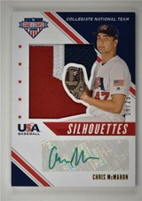 2020 Stars & Stripes USA Auto Jerseys Prime #USJ-CM Chris McMahon /25