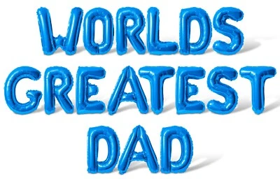 Banner Globo Letra PAPÁ GRANDE DEL MUNDO - Decoraciones de Suministros para Fiesta Día del Padre Foto 1 de 4