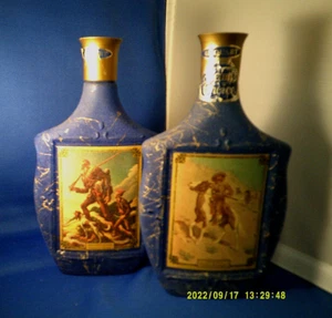 * 2 VTG BEAM'S CHOICE AMERICANA DECANTERS "THE SCOUT & THE KENTUCKIAN " - Picture 1 of 3