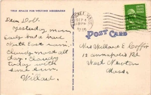 US POSTAL HISTORY NANTUCKET MASS, 1946 #804 TO MASSACHUSETTS LINEN - Picture 1 of 2