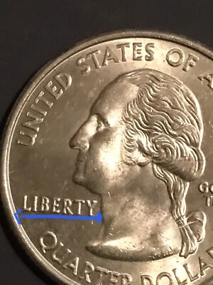 2000 P Virginia State US Quarter *MS* Horizontal Misalignment Partial Collar - Image 1 of 4