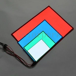 New Electroluminescent A3 EL Panel White /Aqua /Blue /Red Glow Paper Neon Sheet - Picture 1 of 5