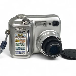 Nikon COOLPIX 4300 Digital Camera Silver 4MP 3x Retro 2000s + Charger - Picture 1 of 10
