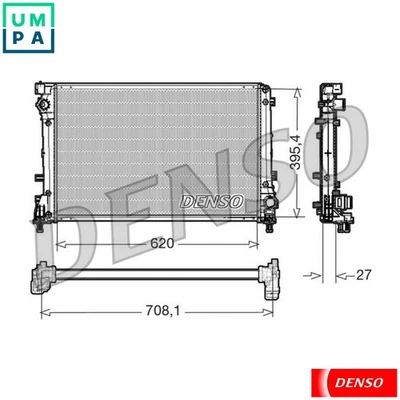 RADIATOR ENGINE COOLING DRM09163 FOR ABARTH 500/595C/695C 500C 1.4L 4cyl - Image 1 of 4