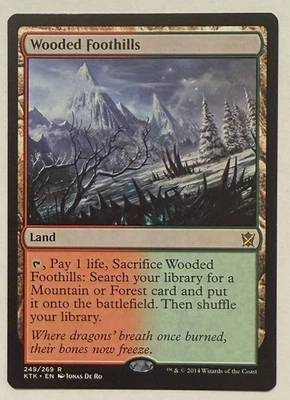 Wooded Foothills - Khans of Tarkir MTG - Image 1 of 2