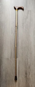 Designer Gehstock Gehhilfe Mini-Faltstock Derby bronze made in Germany - Bild 1 von 3
