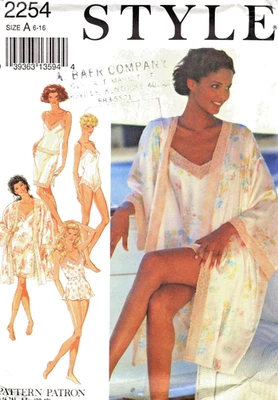 Lingerie: Nightgown Robe Camisole Slip Teddy French Knickers, Style Pattern 2254 - Image 1 of 2