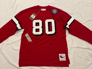 Mitchell & Ness Men’s Jerry Rice 49ers Throwback Long Sleeve Knit Jersey Large L - Picture 1 of 14
