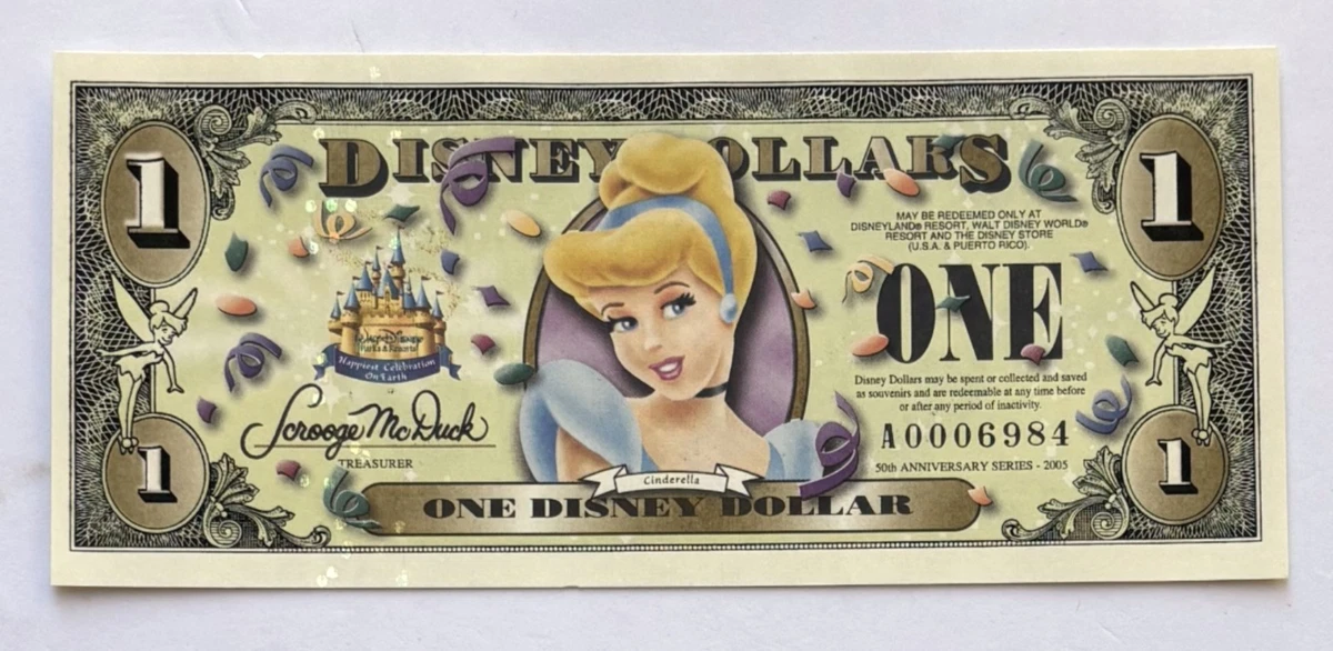 Cinderella Disney Dollars (1968-Now) for sale | eBay