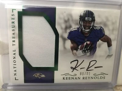 2016 NATIONAL TREASURES AUTO AUTOGRAPH JERSEY KEENAN REYNOLDS ROOKIE CARD #80/81 - Image 1 of 2