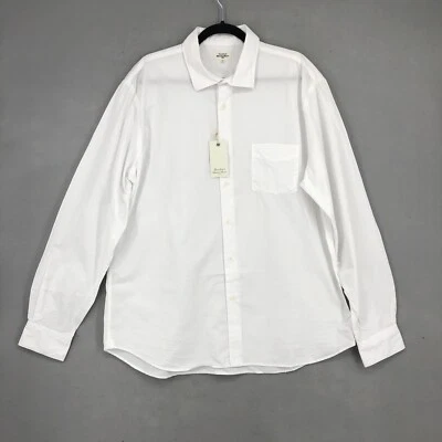 NUEVO CON ETIQUETAS Camisa Hartford Para Hombres Penn Pat Tejida Blanco Algodón Abotonada XXL 2X Foto 1 de 4