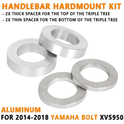 Handlebar Hardmount Kit Thick Thin Spacer Kit For Yamaha Bolt XVS950 2014-2018 - Image 1 of 4