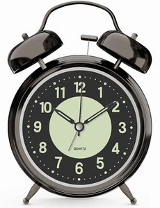 Loud Alarm Clock for Heavy Sleepers Adults Battery Operated Non-Ticking 4Inches - Picture 1 of 7