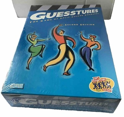 Guesstures The Game Of Split Second Charades 2nd Edition Hasbro 2003 NIB SEALED - Image 1 of 4