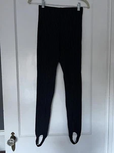 ZARA Pinstripe Stirrup Leggings size Medium - Picture 1 of 7
