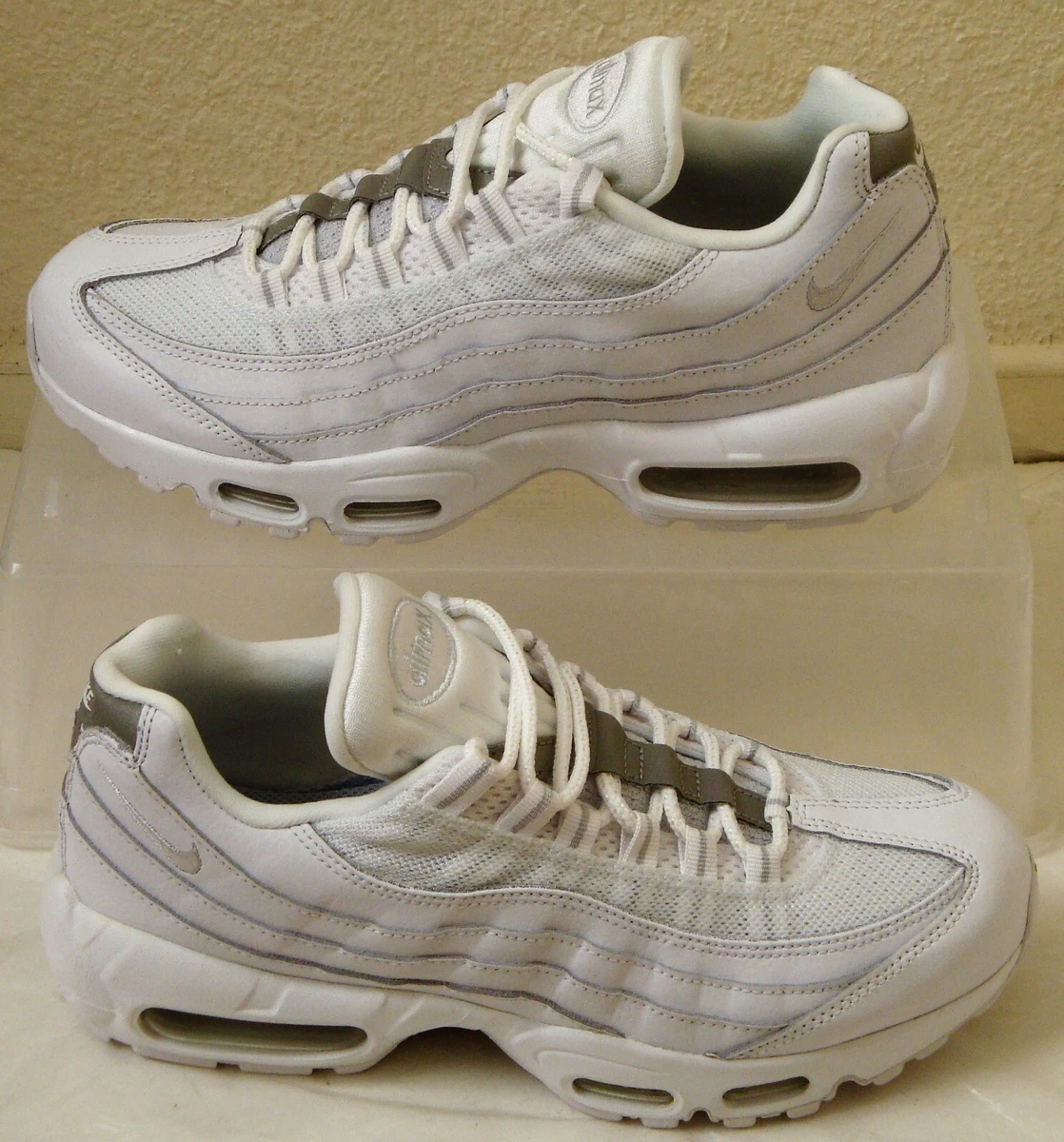 Nike Air Max 95 Essential White Silver | eBay