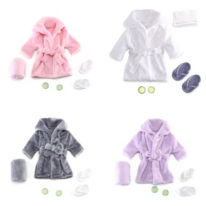 Newborn Bathrobe Outfits with Bath Towel Cucumber Slices Baby Photography Props - Picture 1 of 11