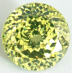 Top Apple Green Fancy Double Round Brilliant CZ AAAAA, Diameter 9 - 12 mm - Picture 1 of 11