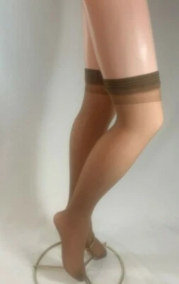 6 pr National Run-Resist Sheer Over The Knee Stay Ups - Talla única - 6 colores Foto 1 de 4